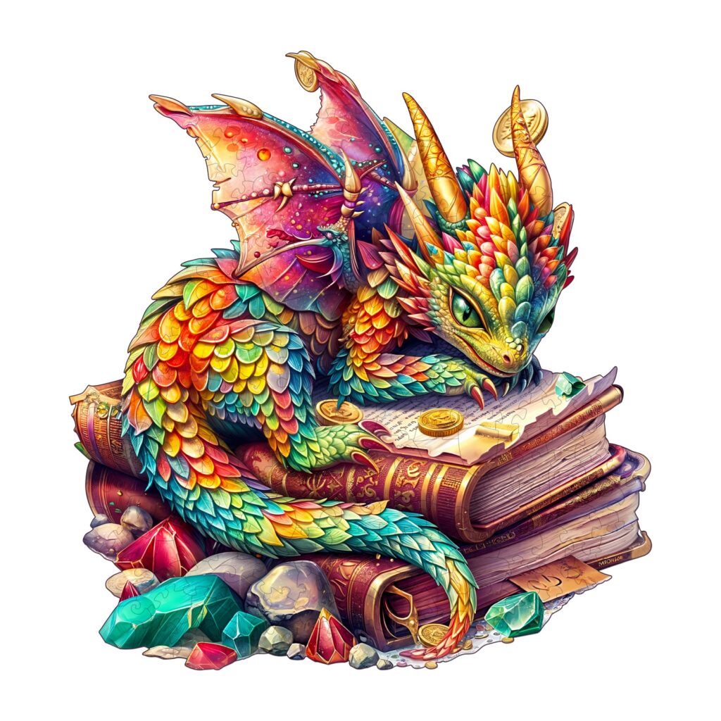 Wooden Jigsaw Puzzle – Jeweled Dragon